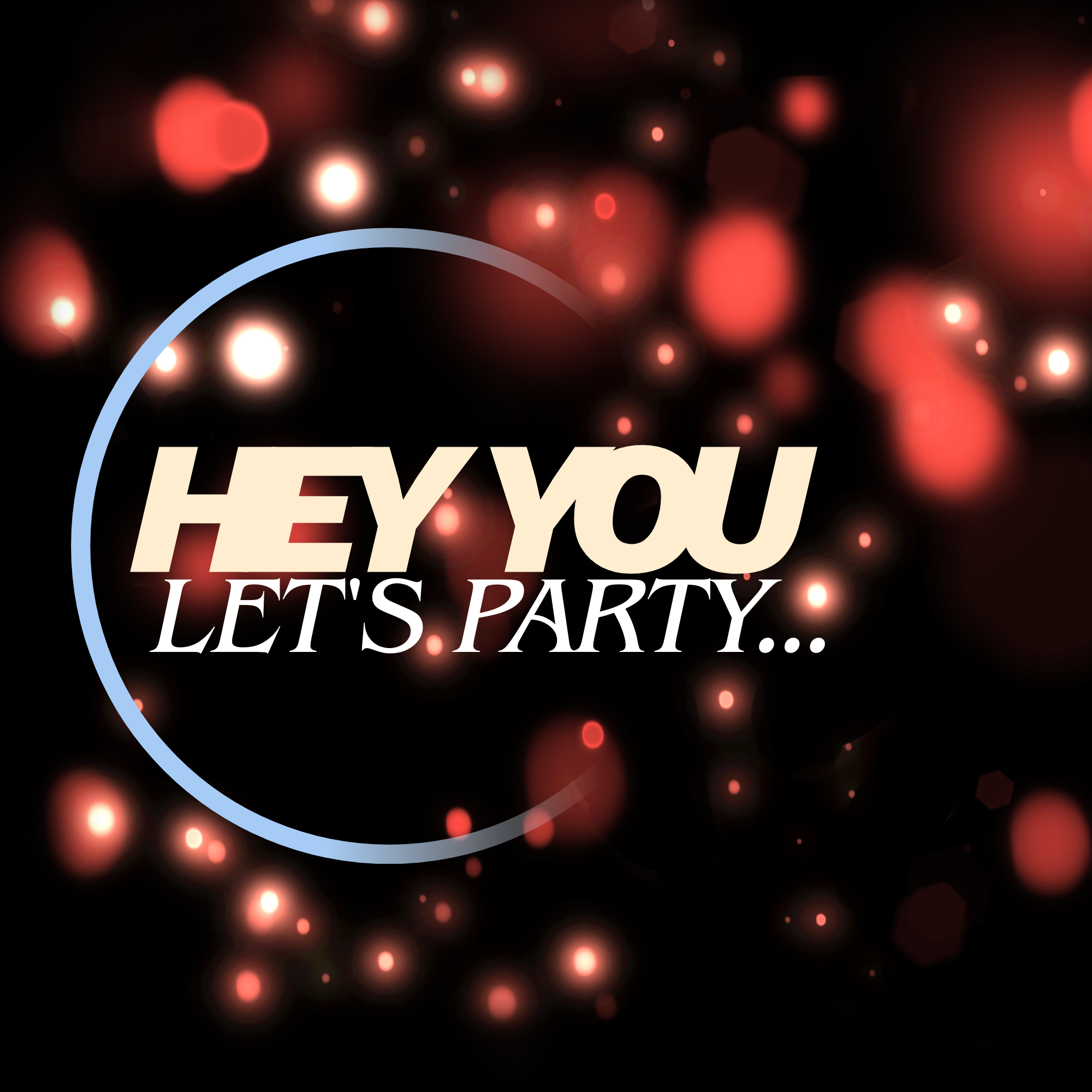 Bokeh party social media campaign artwork