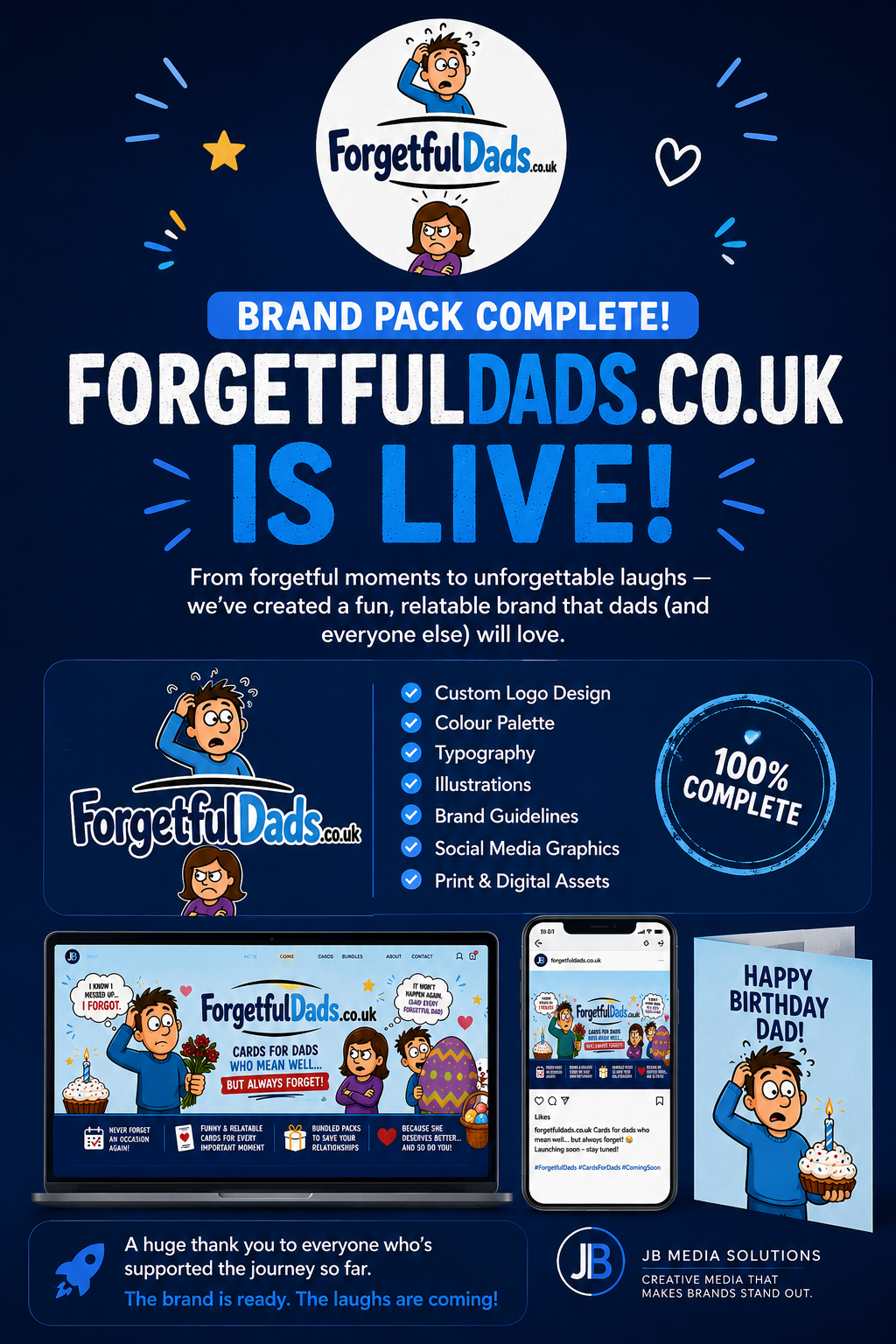 Brand pack complete announcement graphic